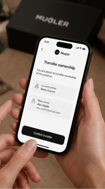 Transfert de propriété — flux propriétaire à propriétaire via le passeport